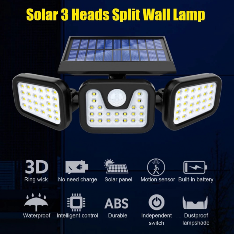 Dritë solare me 48 LED, me sensor, mbulon 3 kënde në 180° thumbnail 4