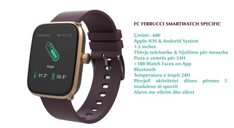 Ferrucci Smart Watch – Maroon 19S.05
